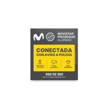 cartel de alarma de movistar prosegur