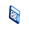 calculadora de color azul